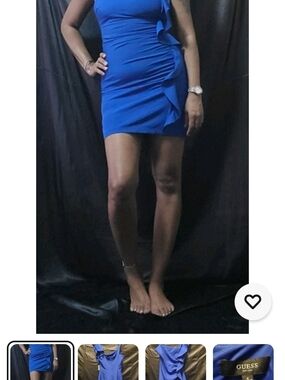 GUESS Royal Blue Ruffled Mini Skirt